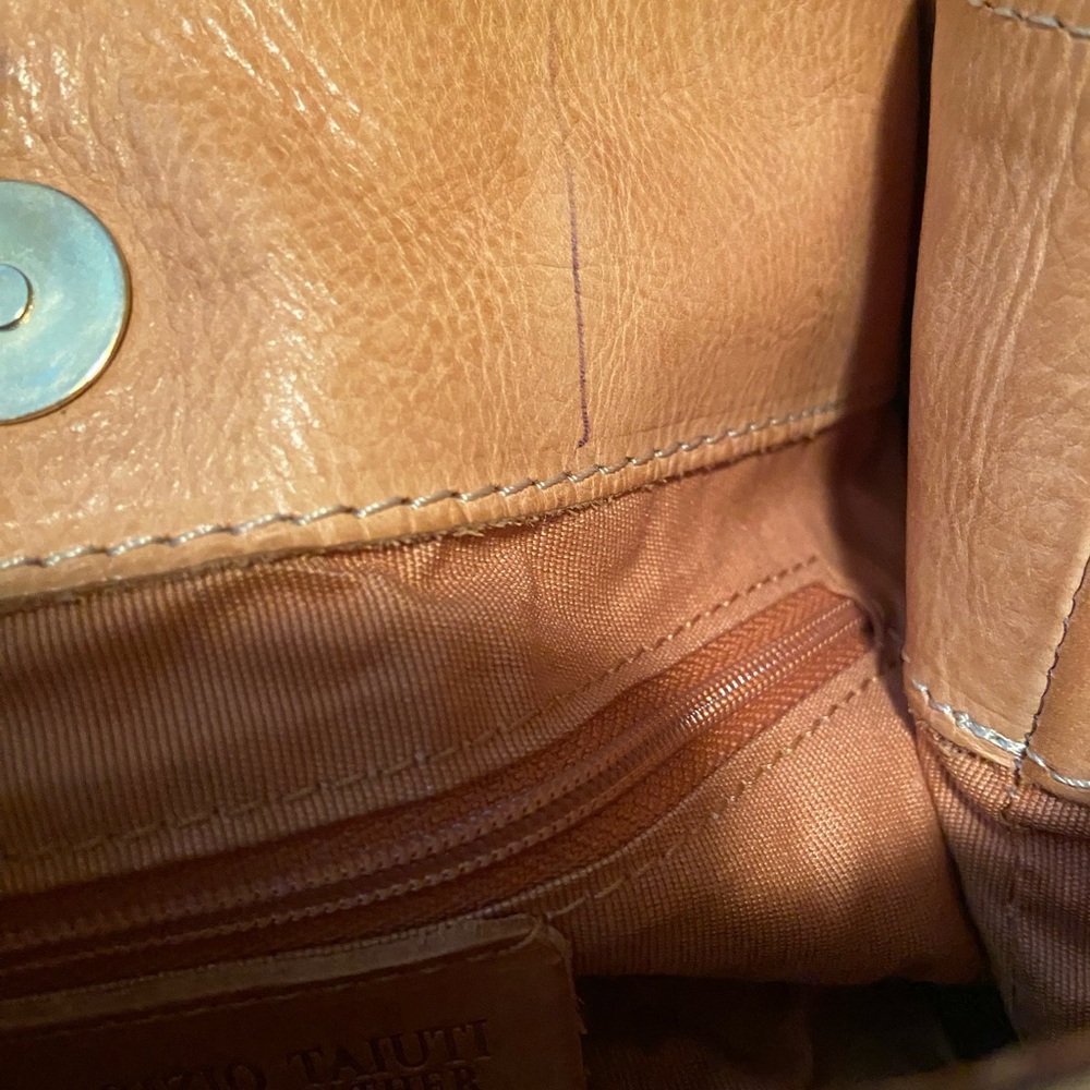 Maurizio Taiuti Italian Leather Floral Bucket Bag Purse - Picture 12 of 12